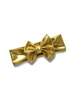 Bow Headband - Metallic Gold