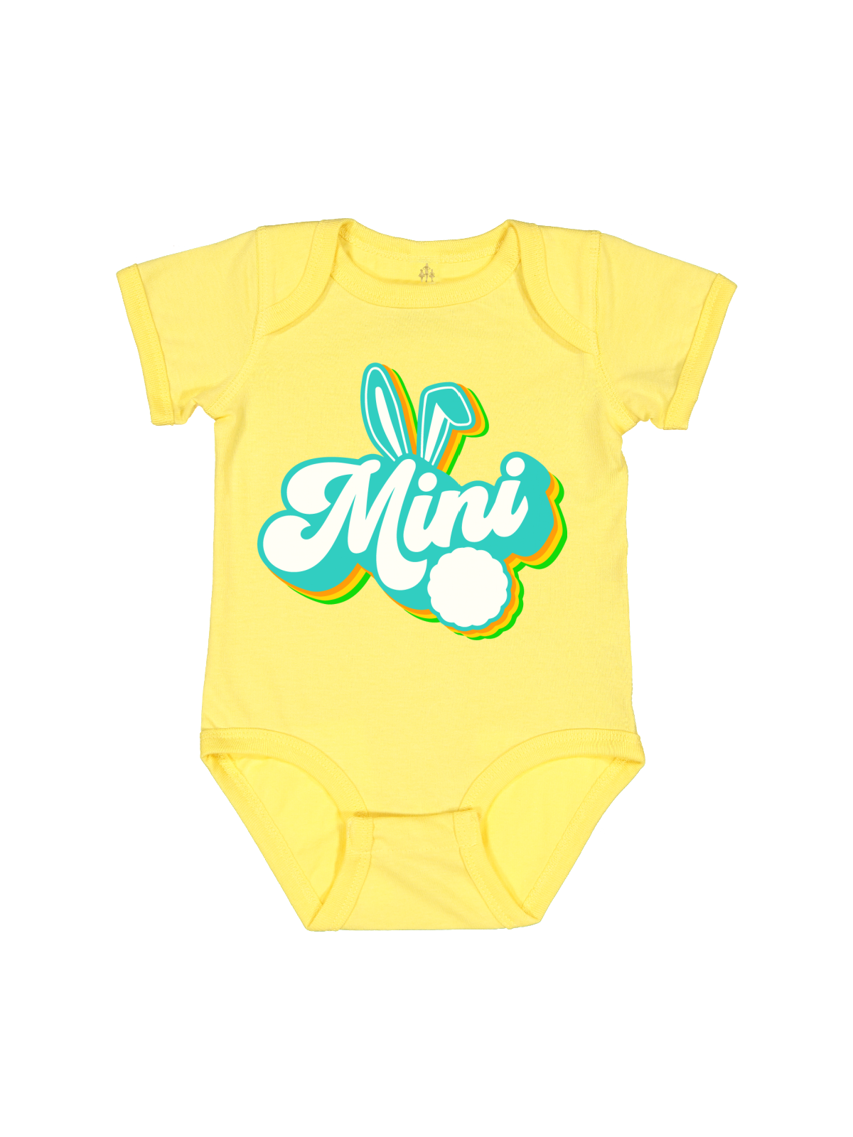 Mini Bunny Baby Bodysuit in Yellow