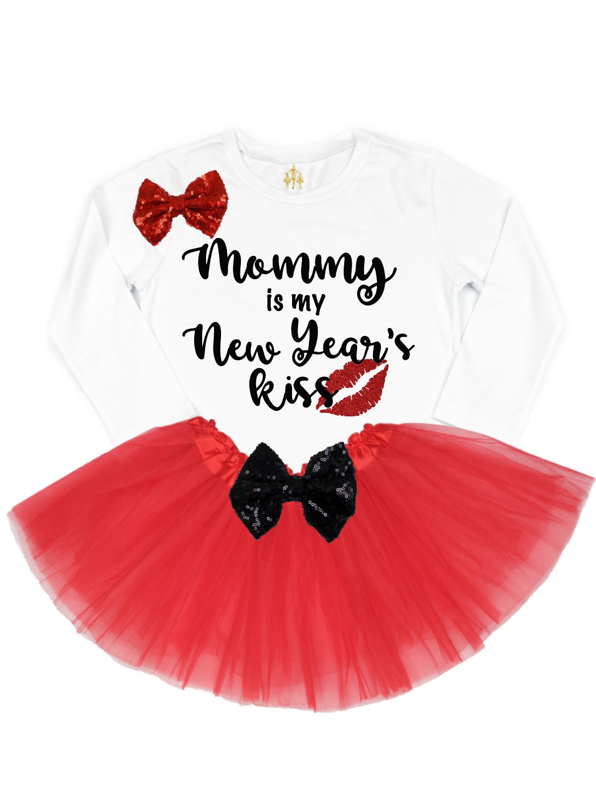 mommy is my new years kiss tutu outfit
