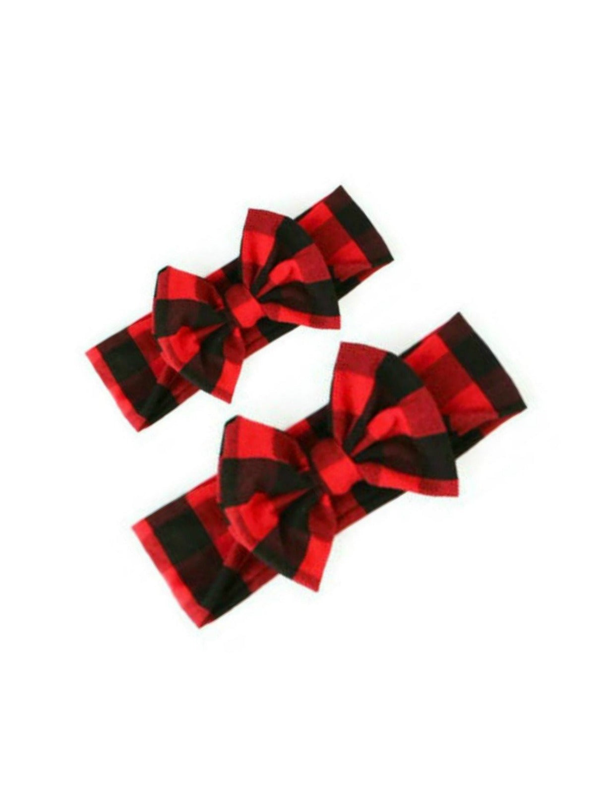 buffalo plaid mommy and me headbands