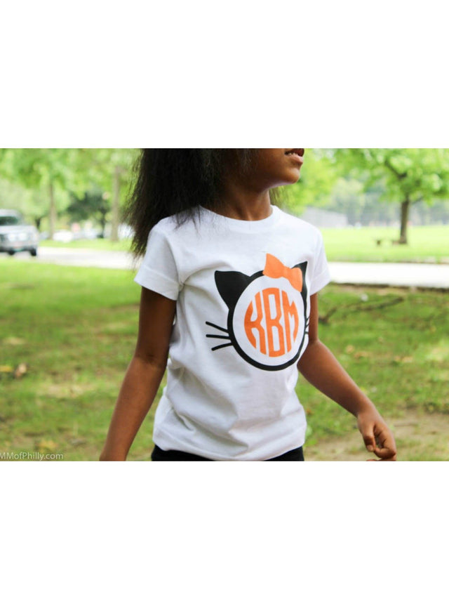 Personalized Halloween Cat Kids Shirt