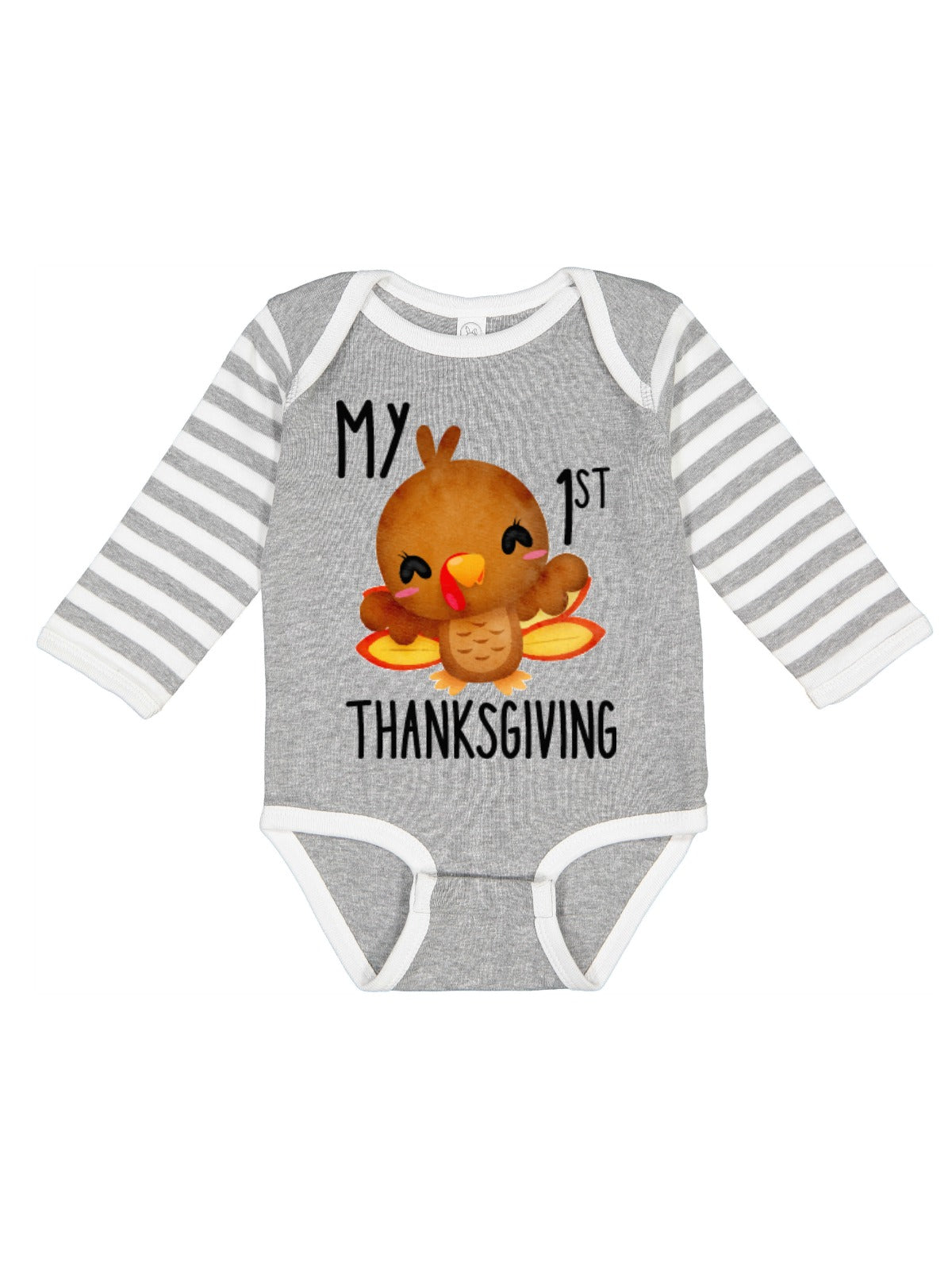 Baby s First Thanksgiving Outfit Mackenzie Madison Long Sleeve 18 24M Bodysuit