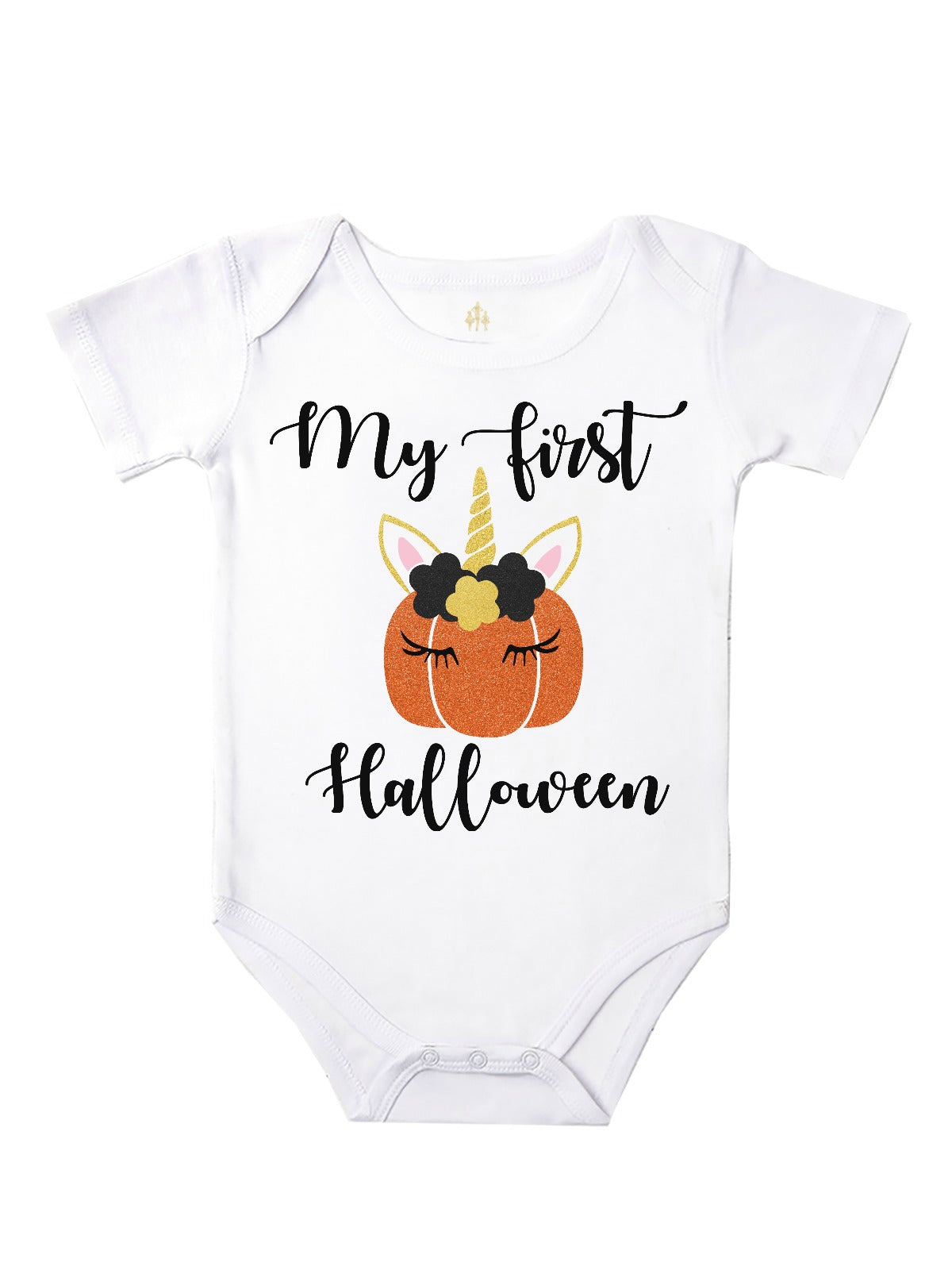 My First Halloween Baby Bodysuit, Long Sleeve White