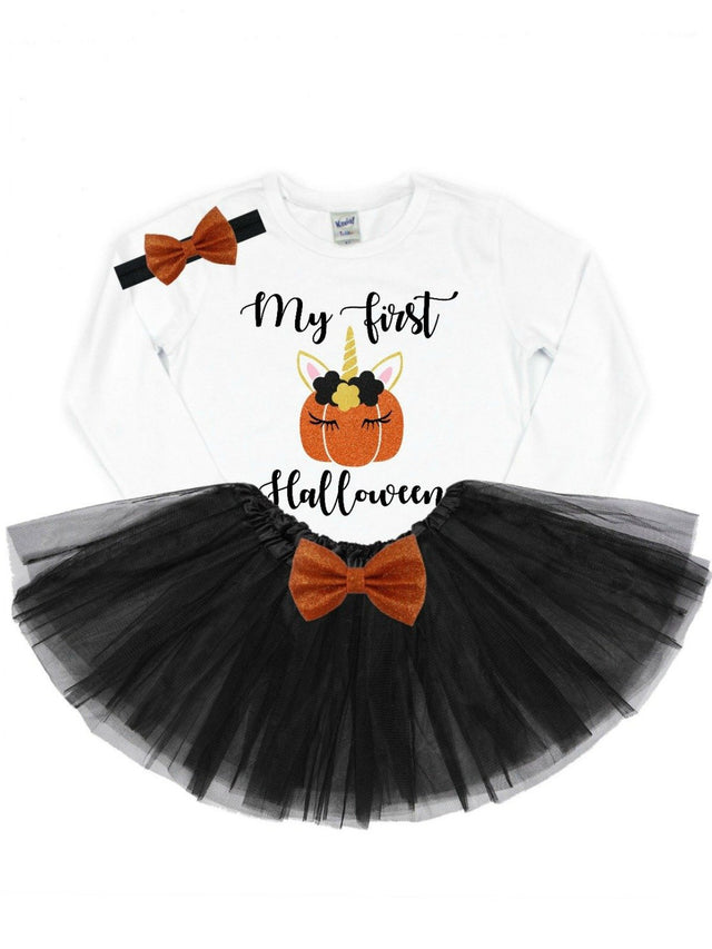 Baby Girl My First Halloween Tutu Outfit