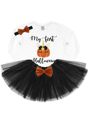 my first Halloween personalized tutu outfit