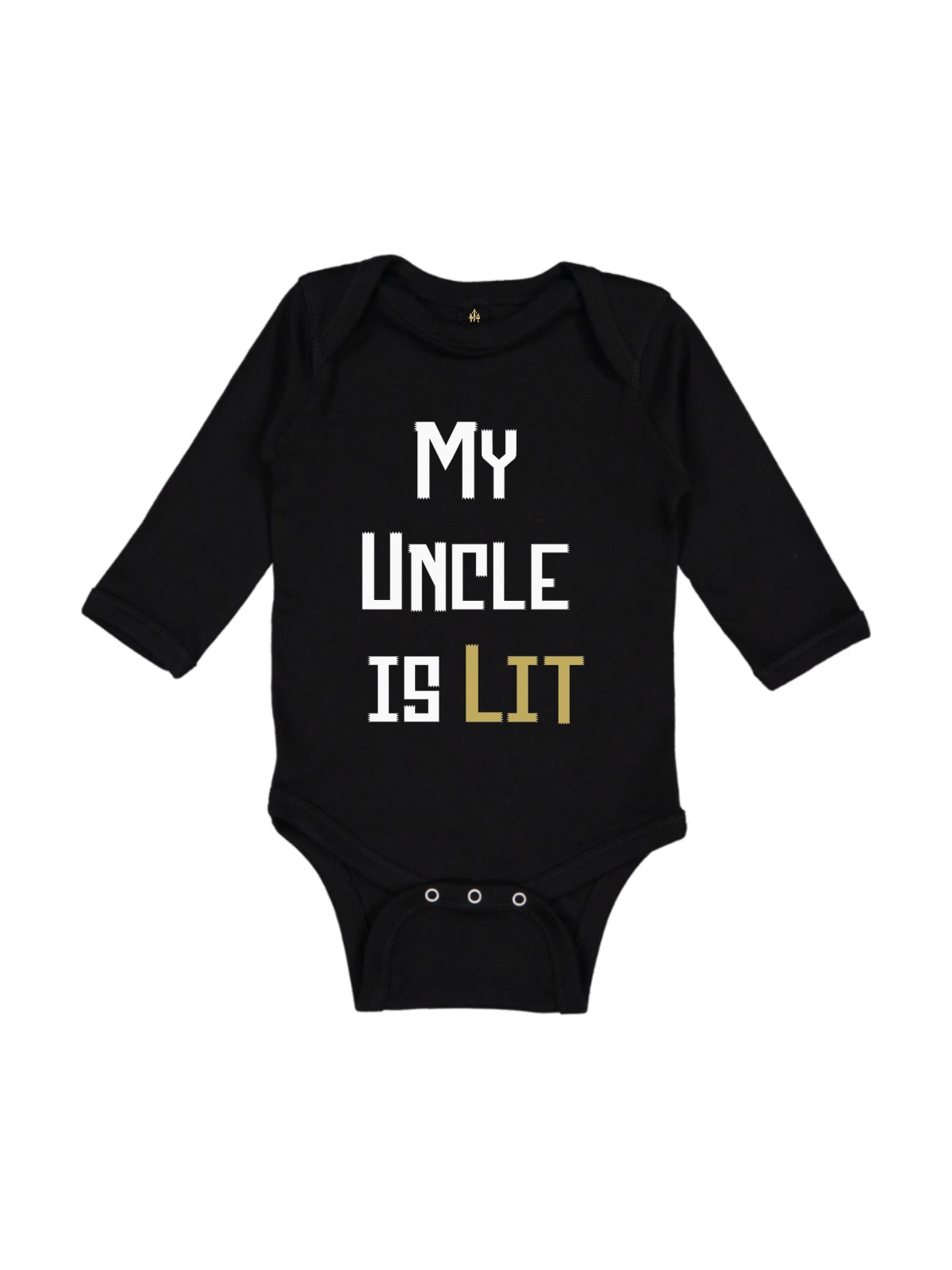 my uncle is lit baby one-piece shirt