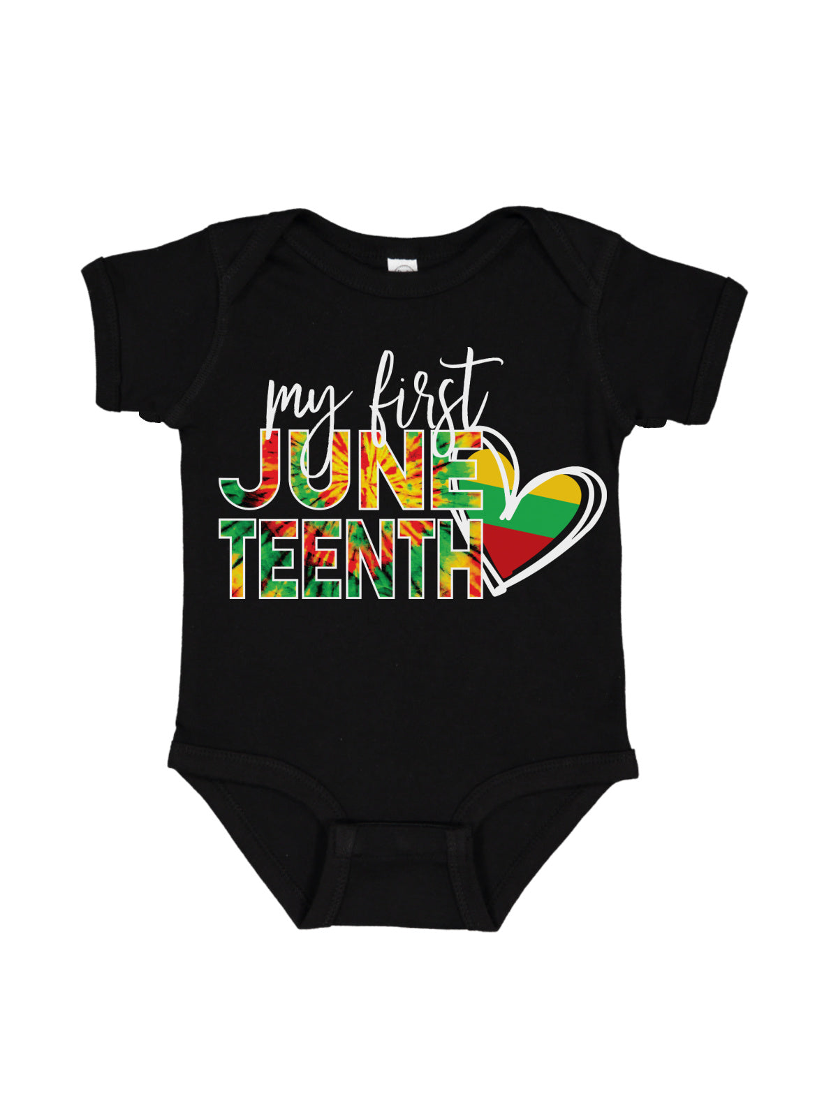 My First Juneteenth Baby Bodysuit in Black