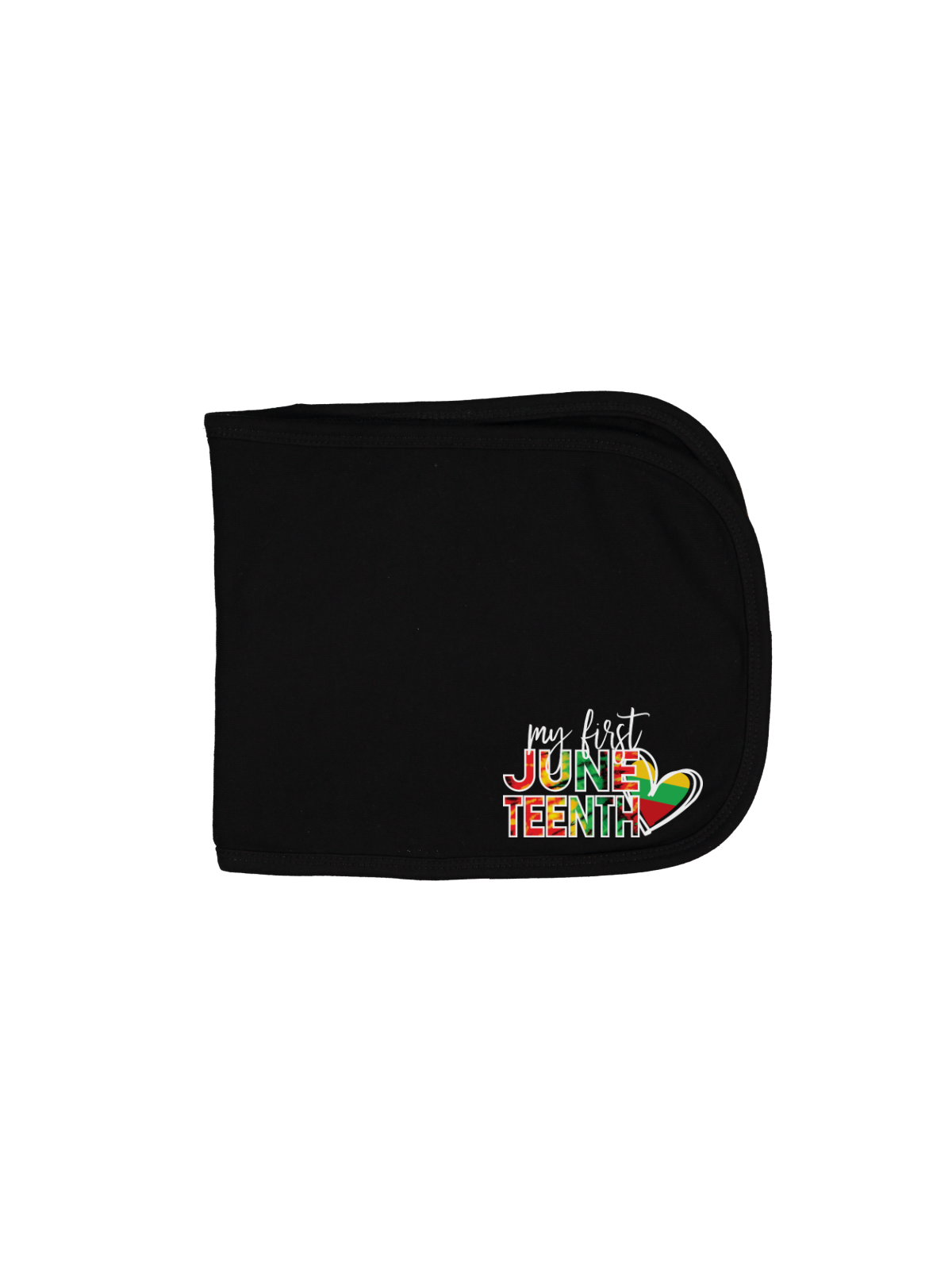 My First Juneteenth Baby Burp Cloth - Black