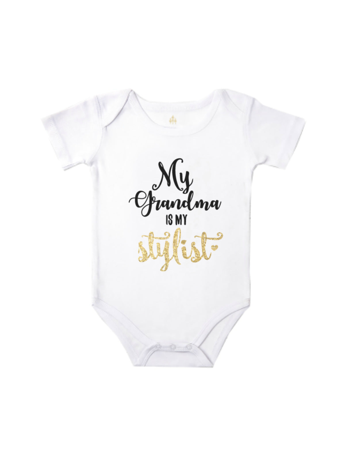 my grandma is my stylist baby girl one piece