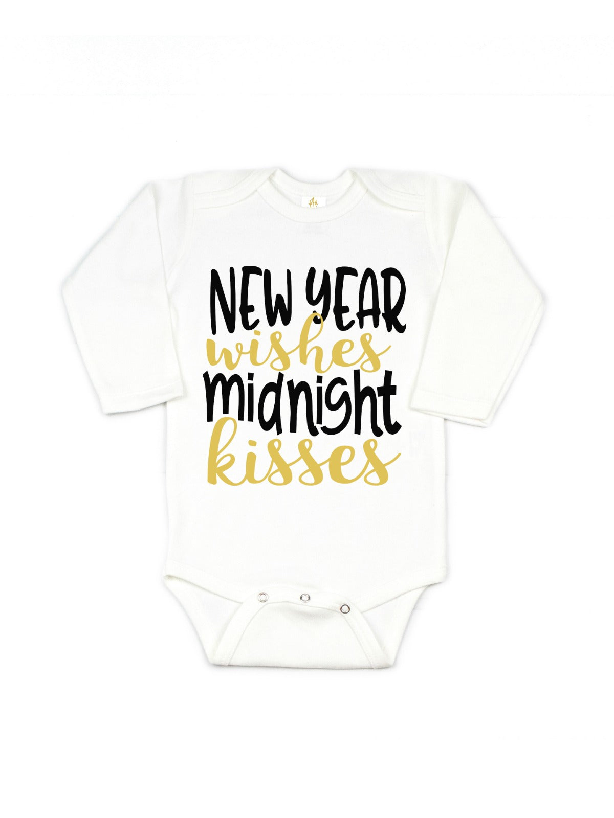 new year wishes midnight kisses baby bodysuit