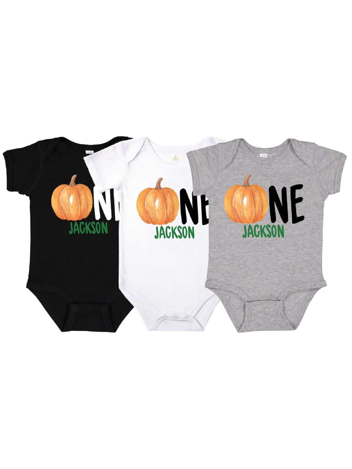 pumpkin baby bodysuits in long sleeve