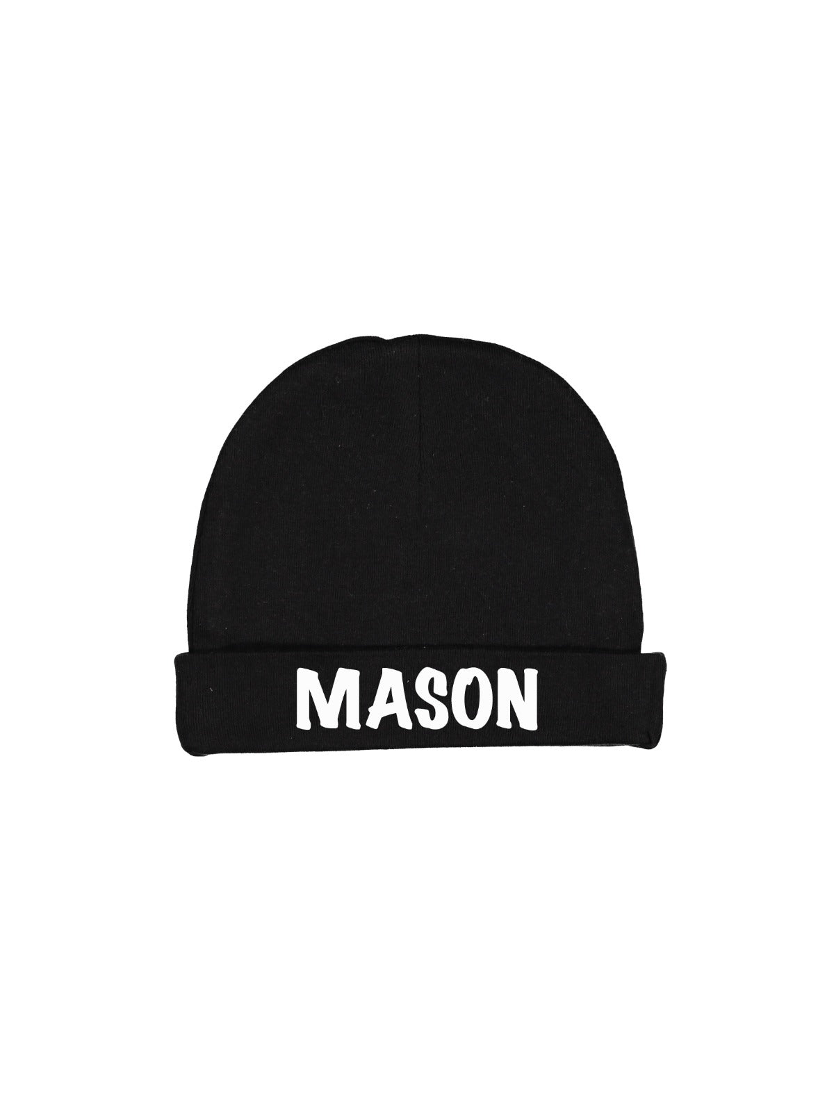 personalized black baby boy hat