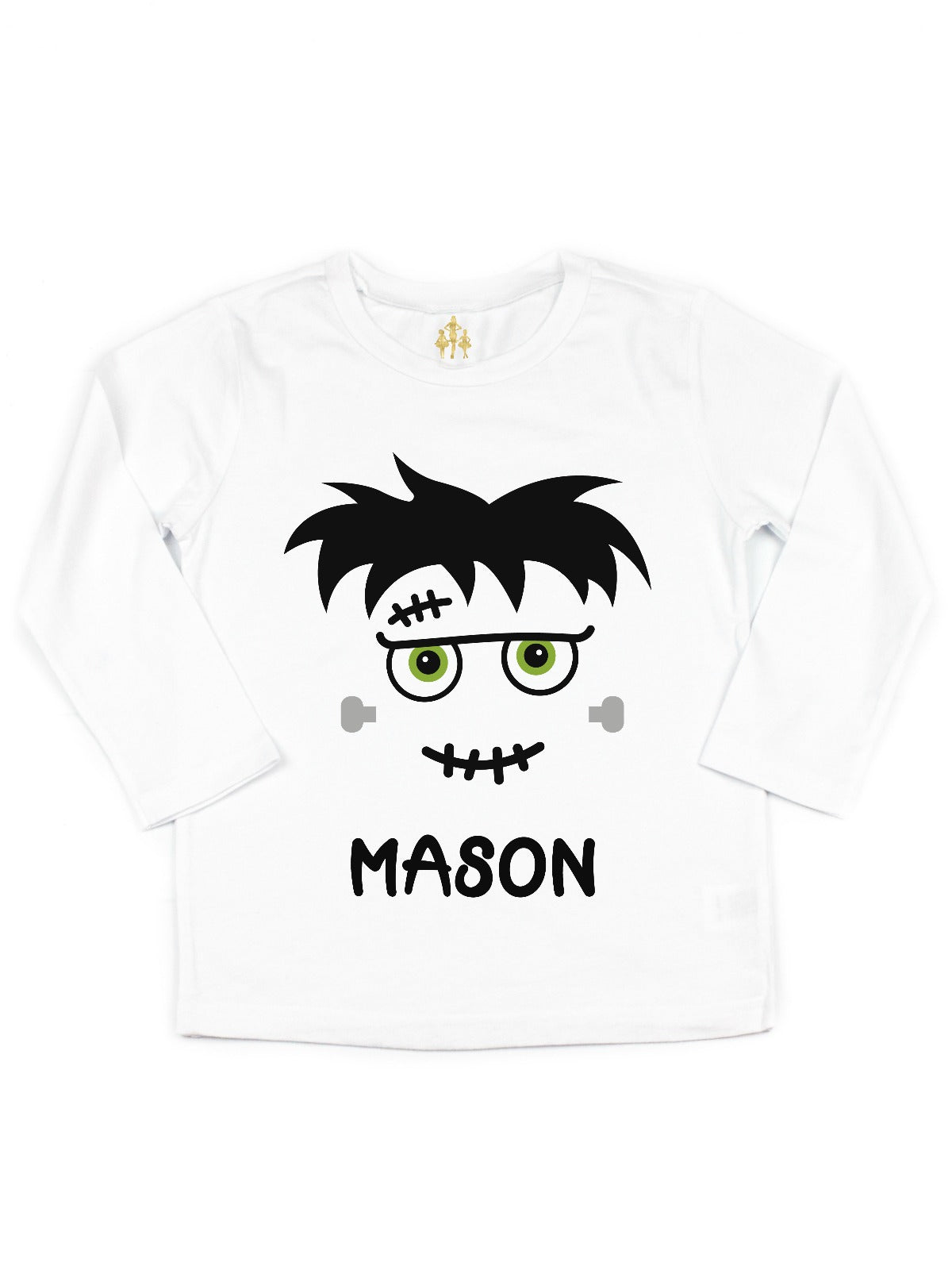 Personalized Frankenstein Face Kids Halloween Shirt