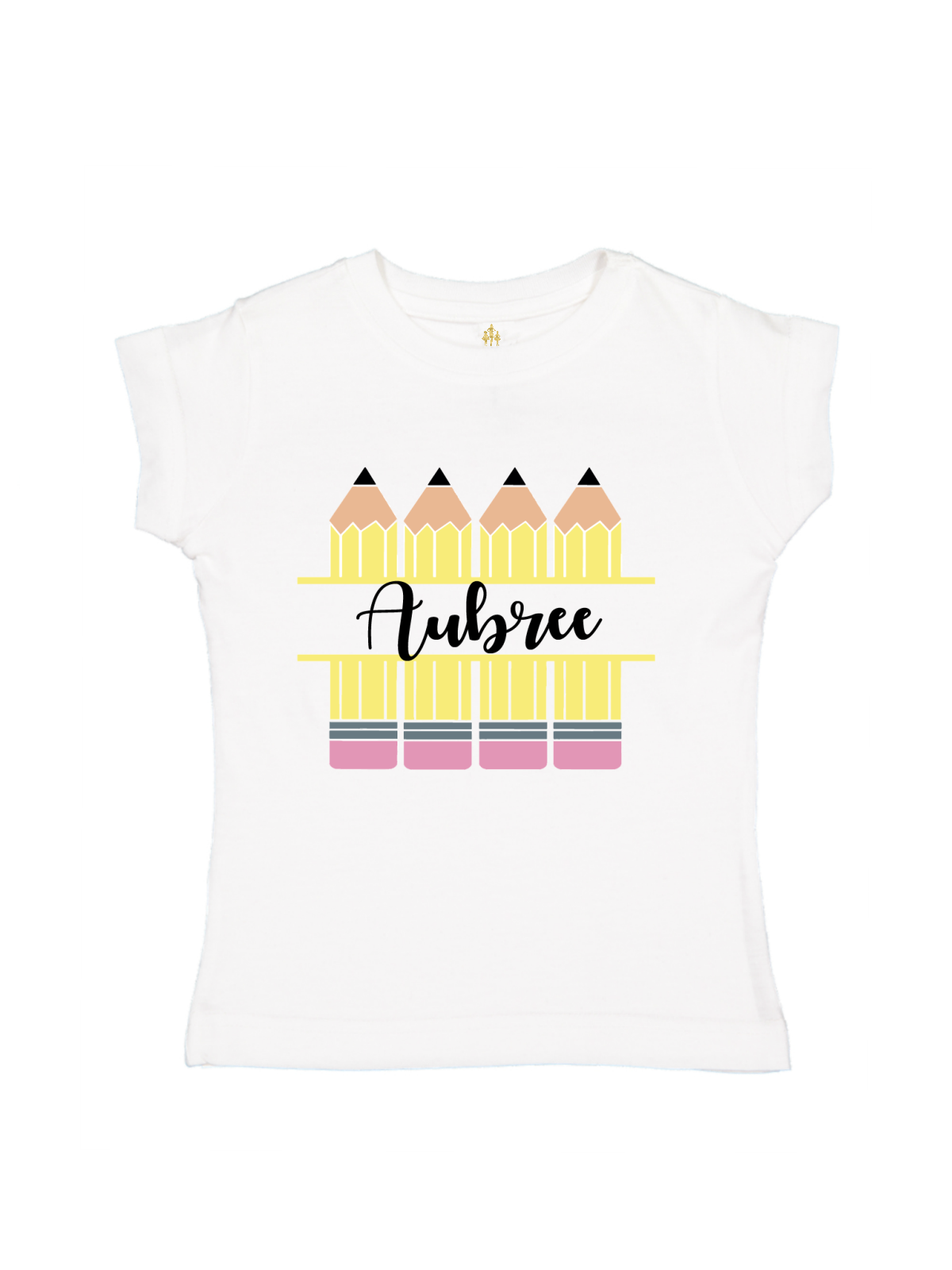 Personalized Pencil Frame Girls Shirt