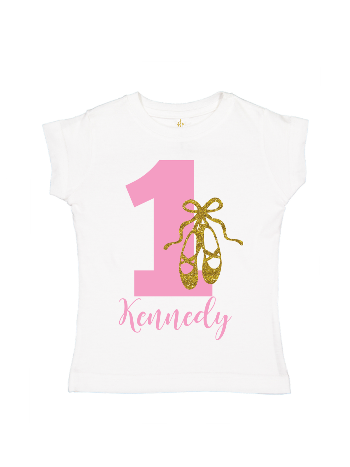 Pink and Gold Ballet Shoes Tutu Outfit - Personalized