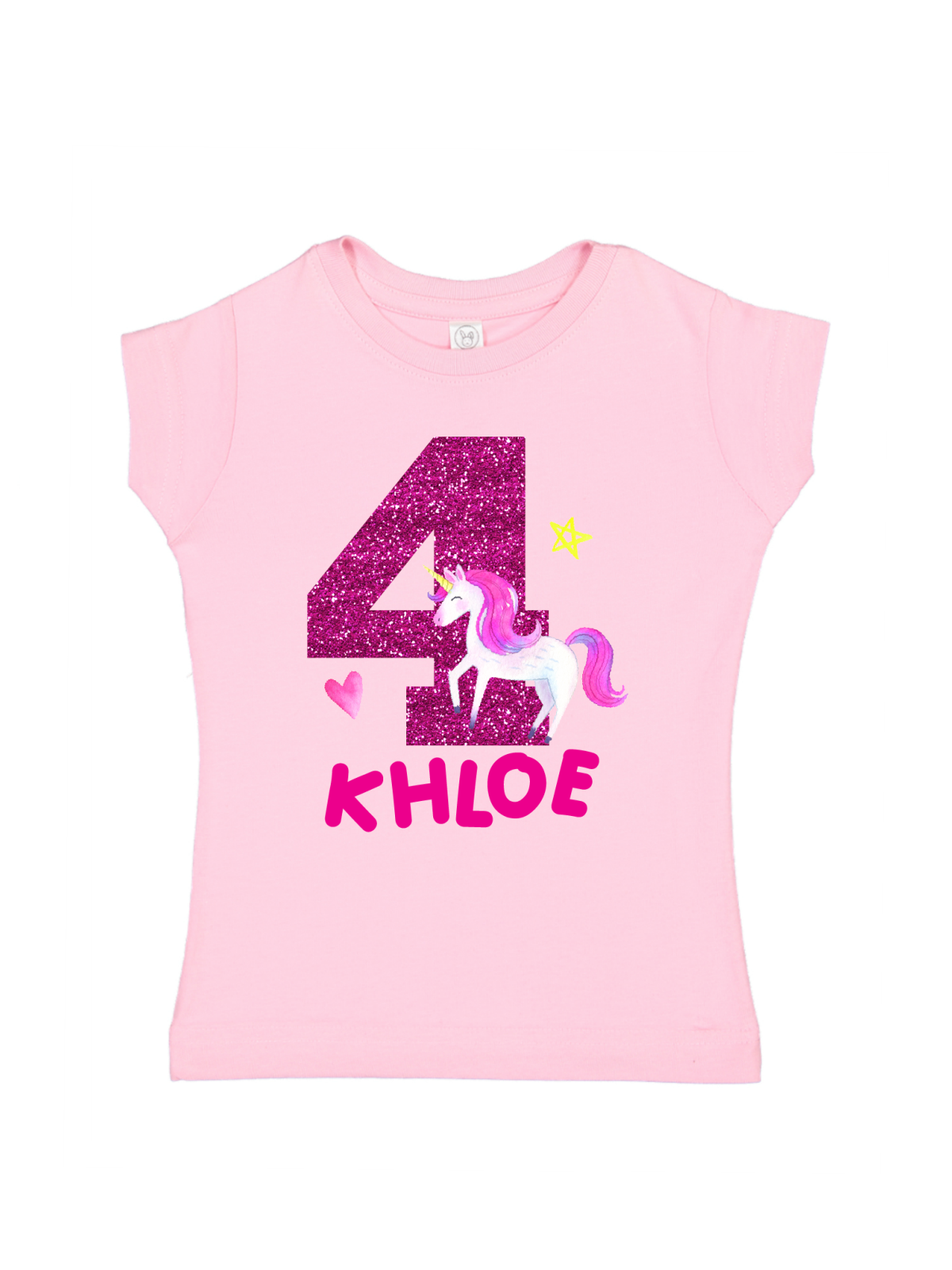 Personalized Unicorn Birthday Kids Shirt - Pink