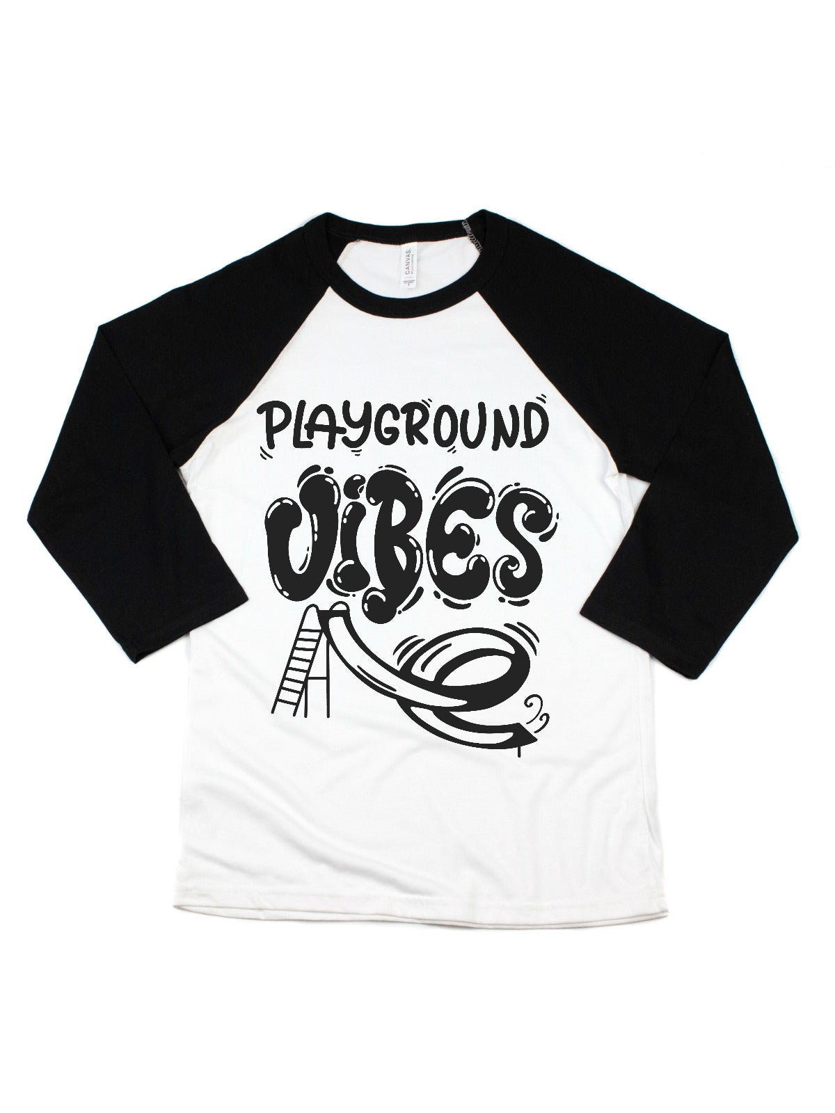 Playground Vibes Gray/Black Raglan