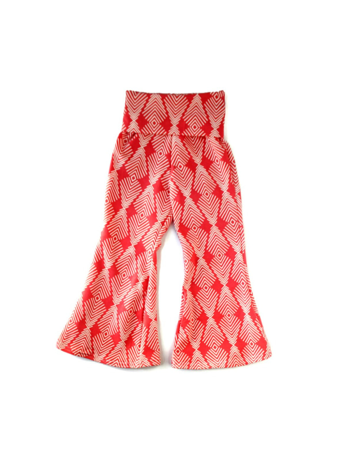 girls coral poppy arrows flare bell bottoms