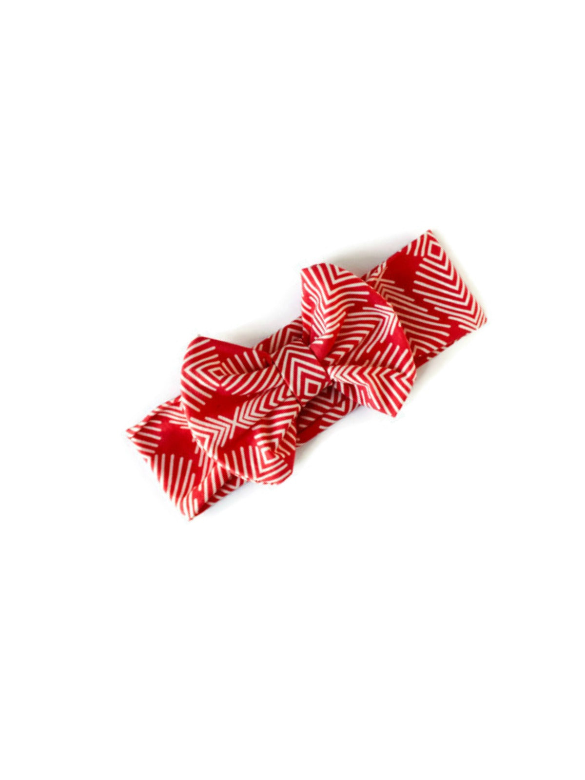 Bow Headband - Coral Poppy