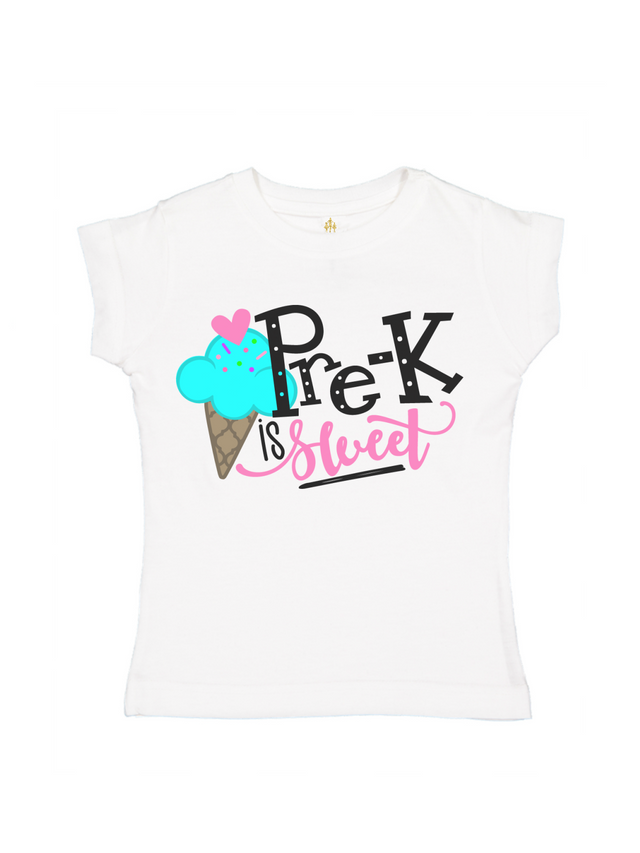 Pre K is Sweet Girls White Shirt