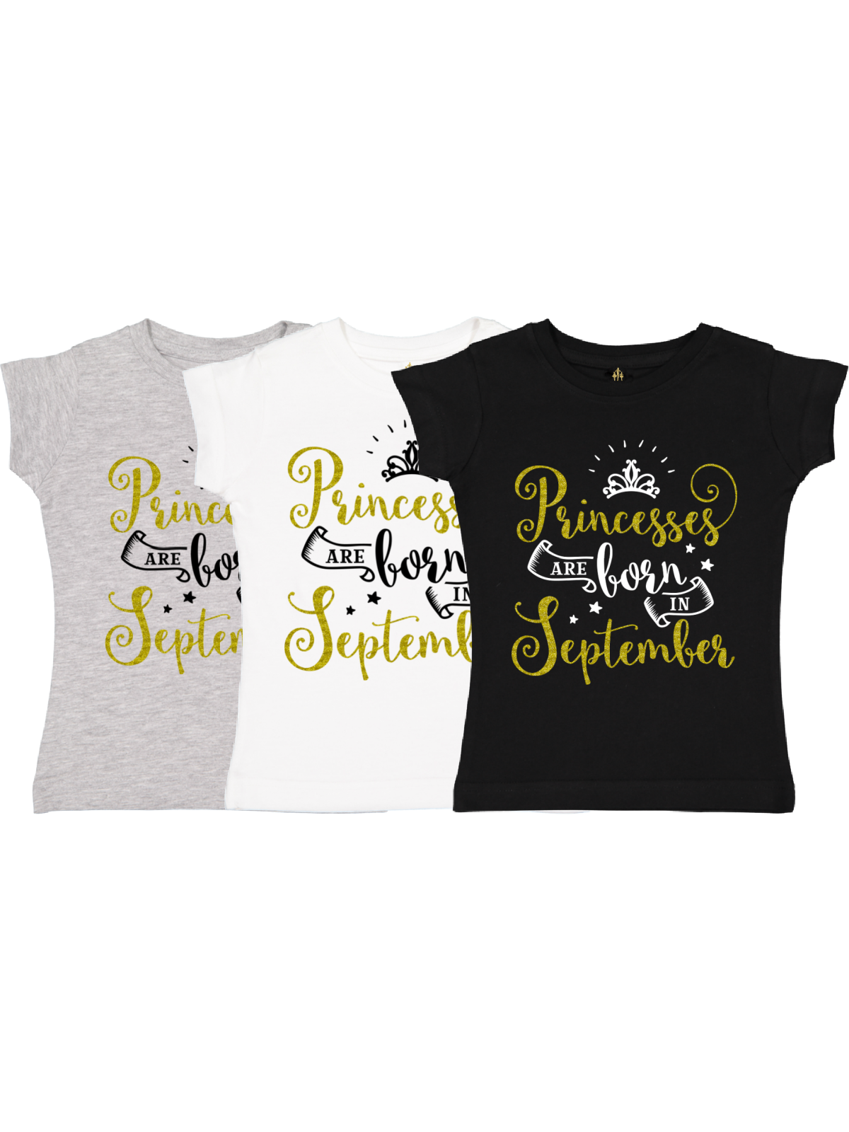 princesses are born in September girls birthday shirt