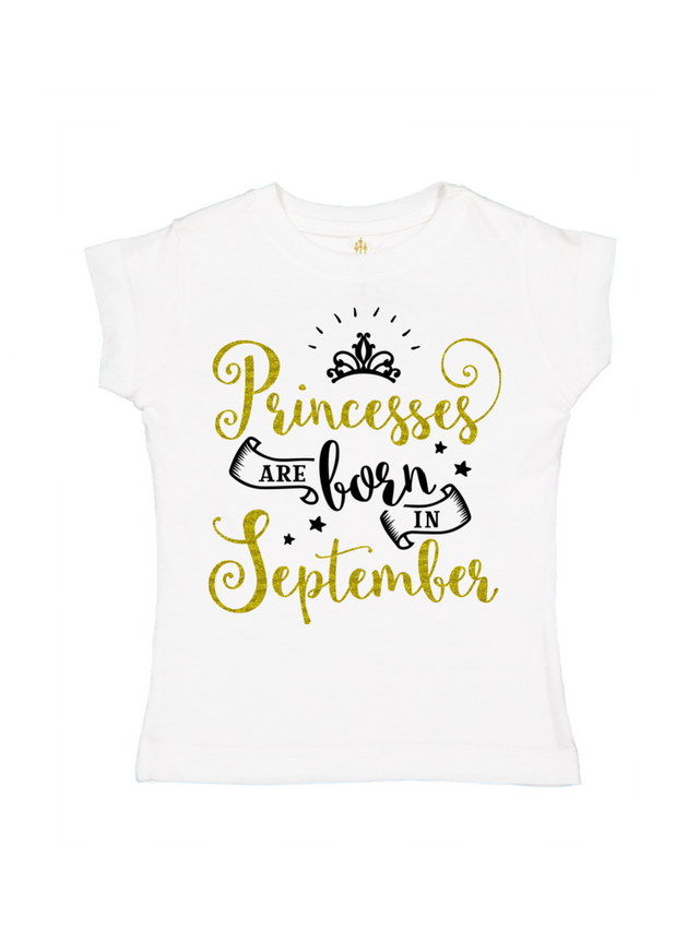 White September birthday girl shirt