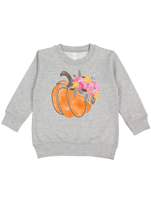 girls floral pumpkin sweatshirt