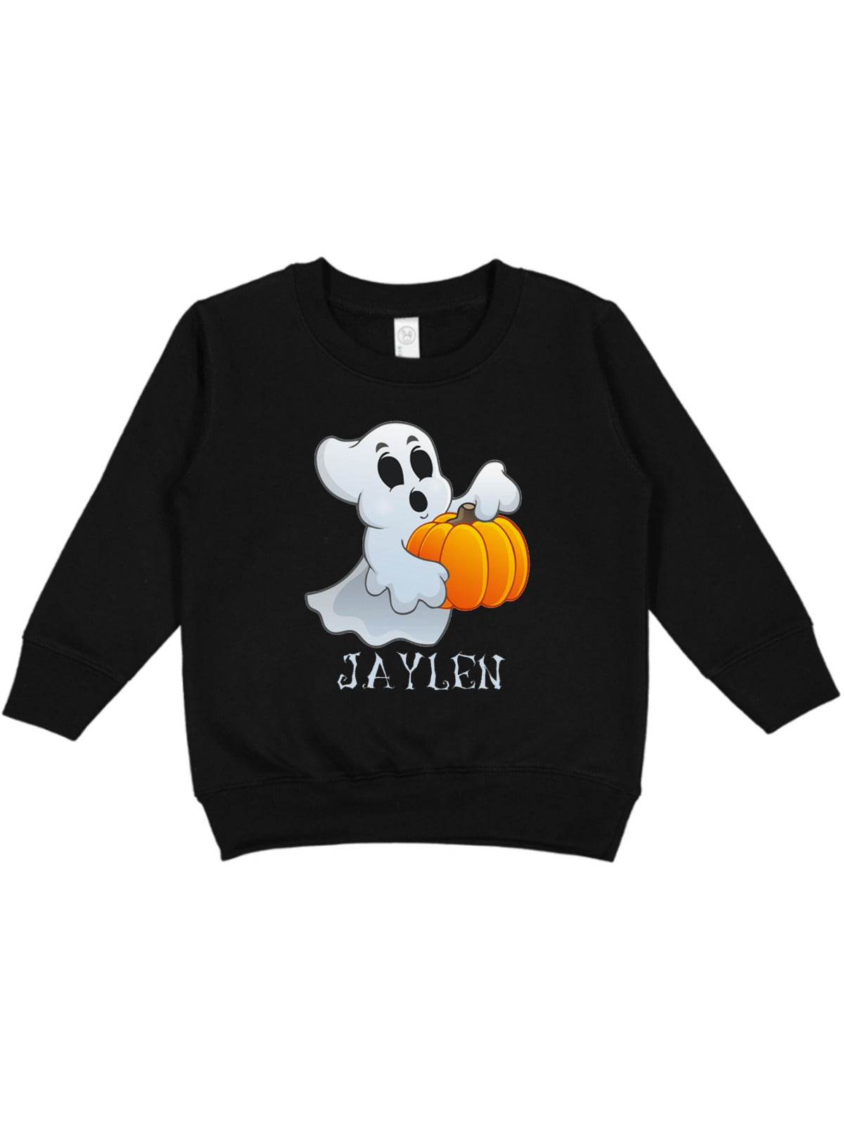 spooky ghost personalized kids unisex Halloween sweatshirt