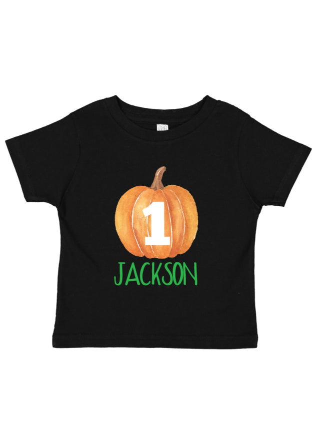boys pumpkin birthday shirt