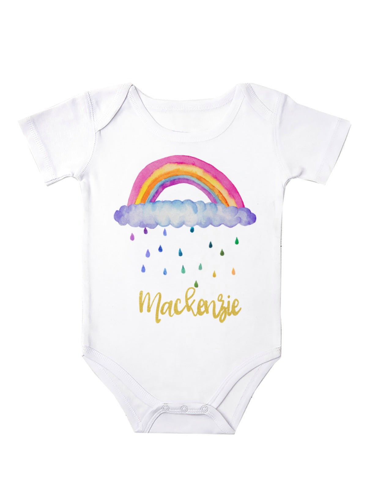 Rainy Rainbow Cloud Personalized Bodysuit