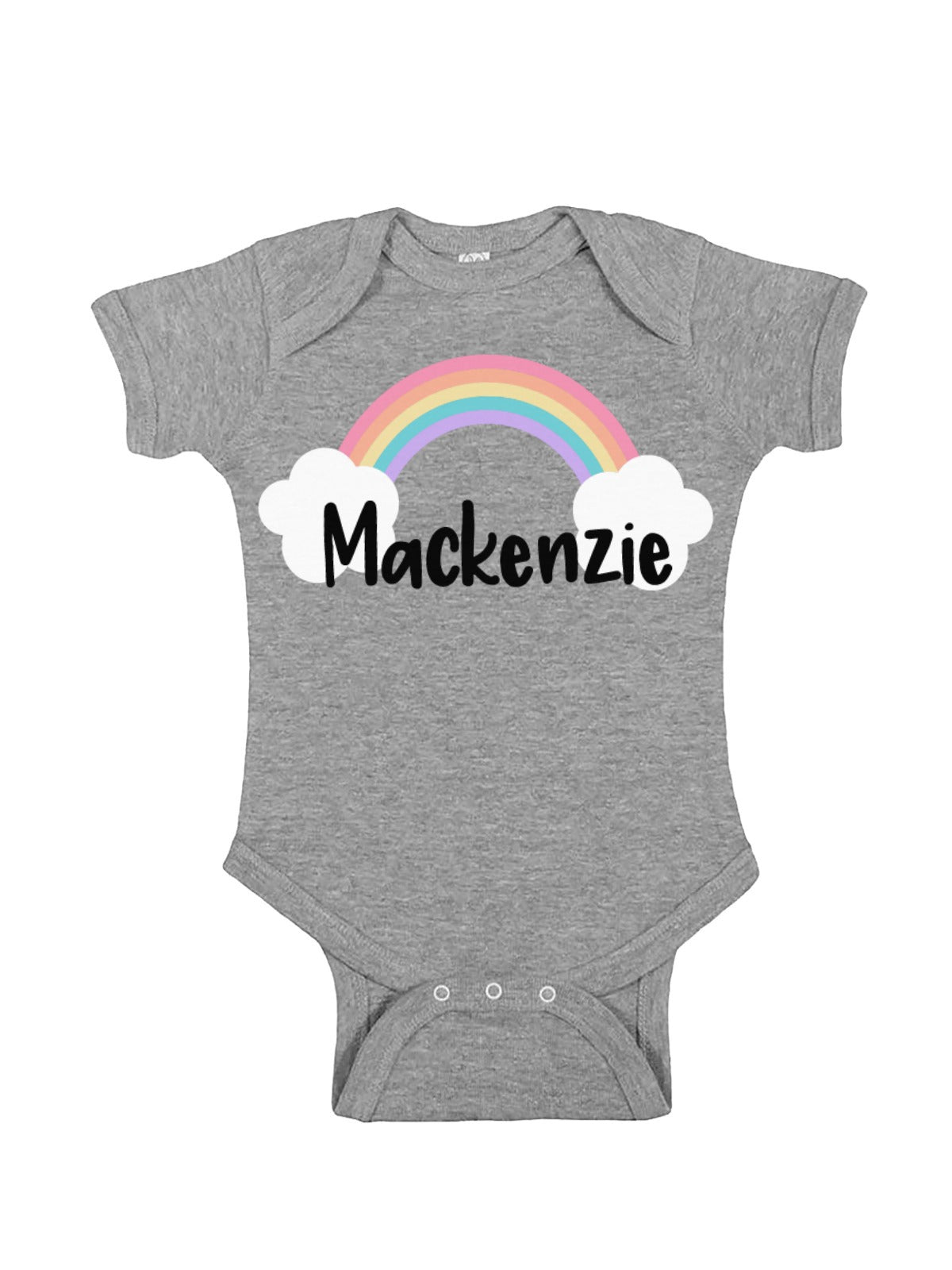 Baby Girl Personalized Rainbow Baby Bodysuit
