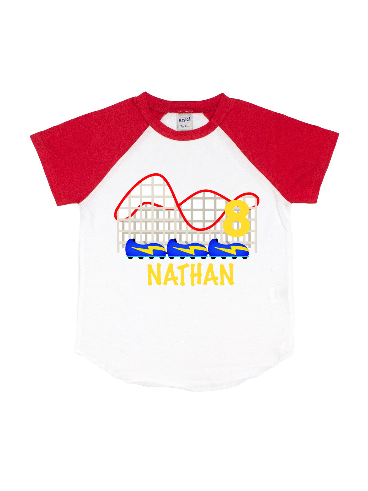 kids custom roller coaster ride birthday shirt