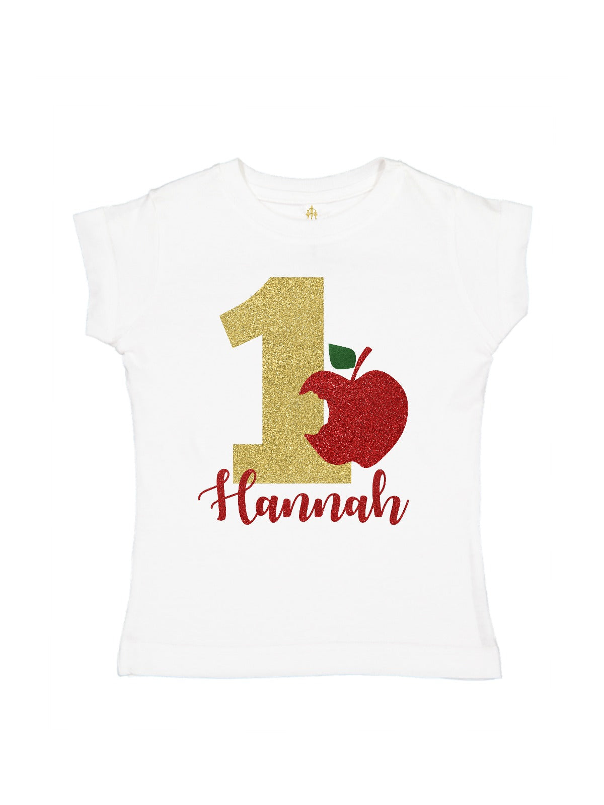 personalized girls fall birthday shirt bitten apple 