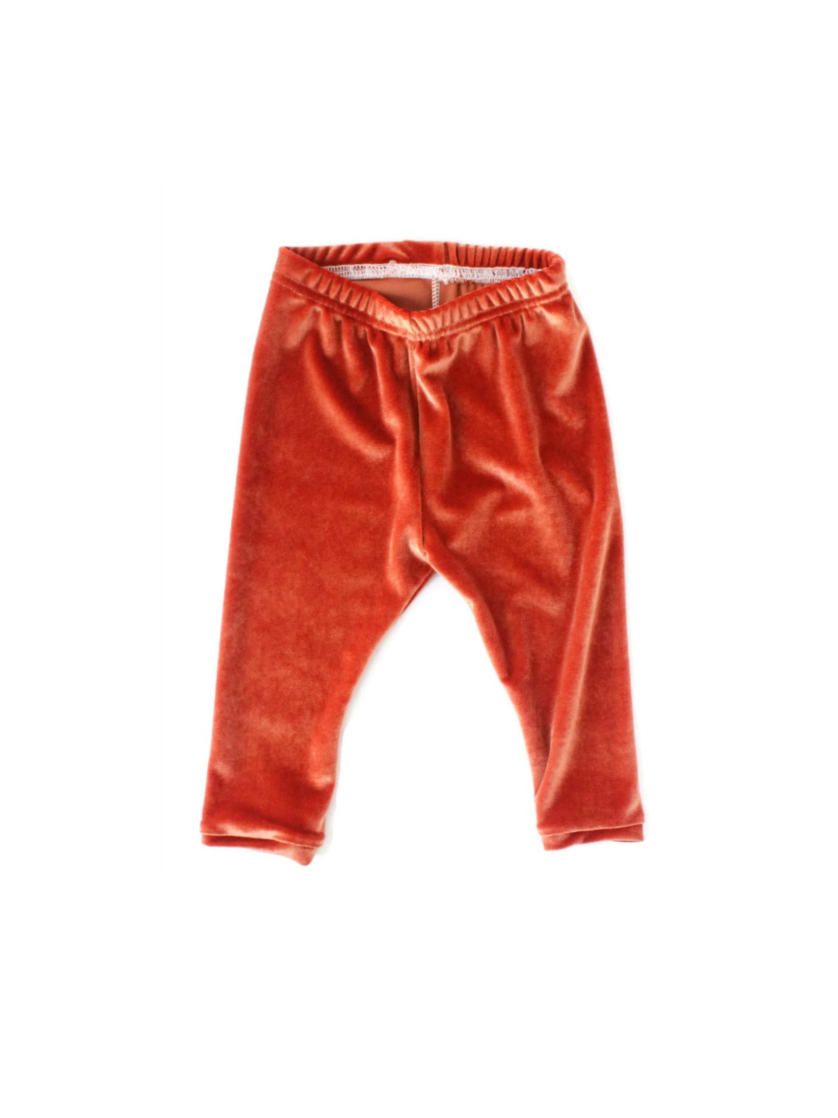 rust velvet girl leggings