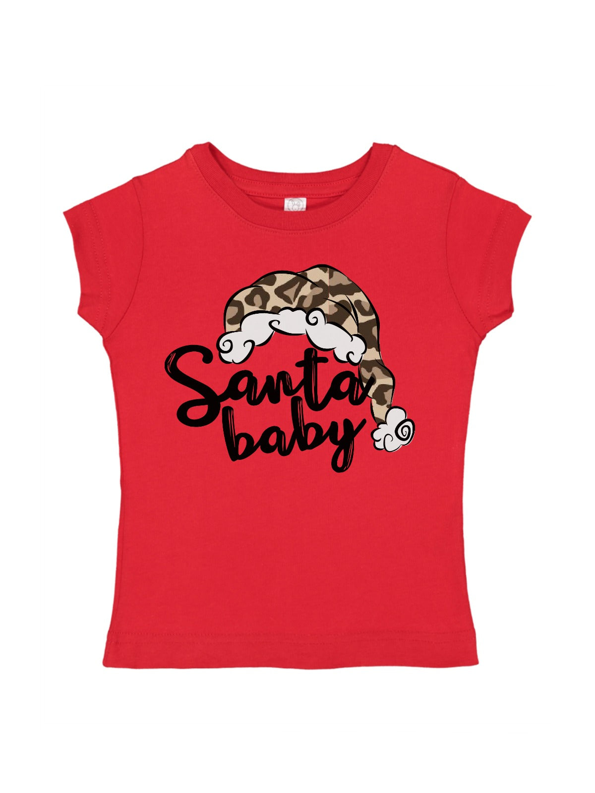 Santa Baby Leopard Girl's Top