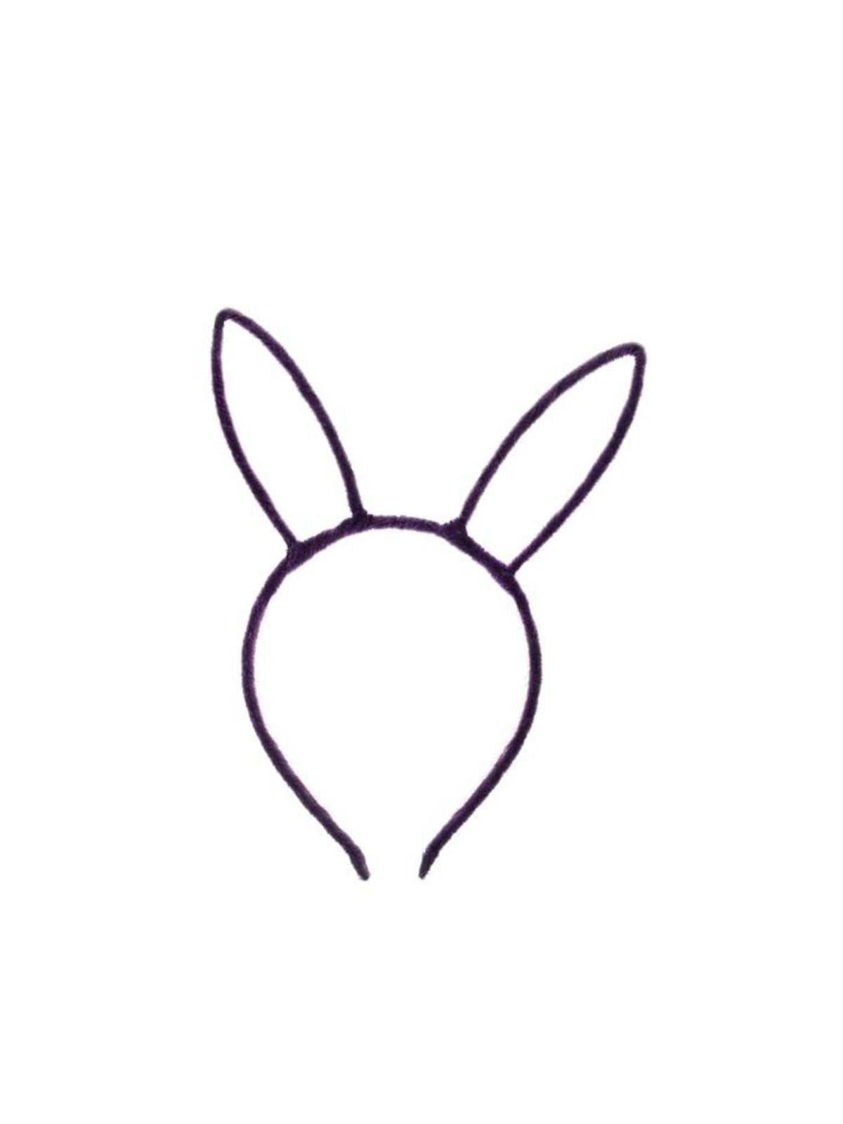 Plum Furry Ears Bunny Headband