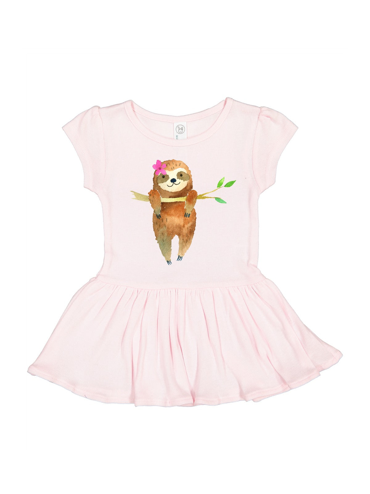 Ballerina pink Sloth dress for baby girls, toddler girls, and big girls