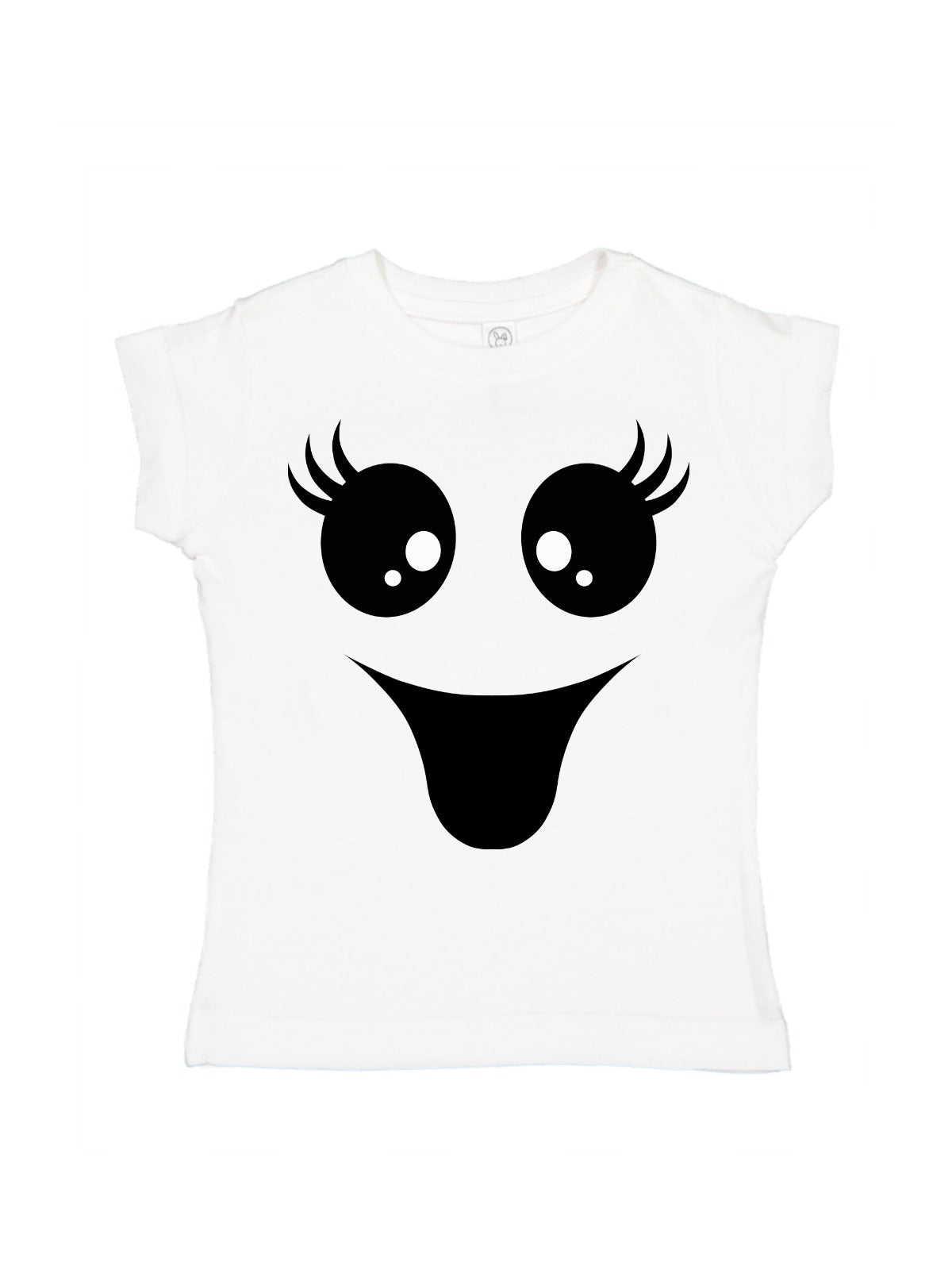 Smiling Ghost Face Girls Halloween Shirt