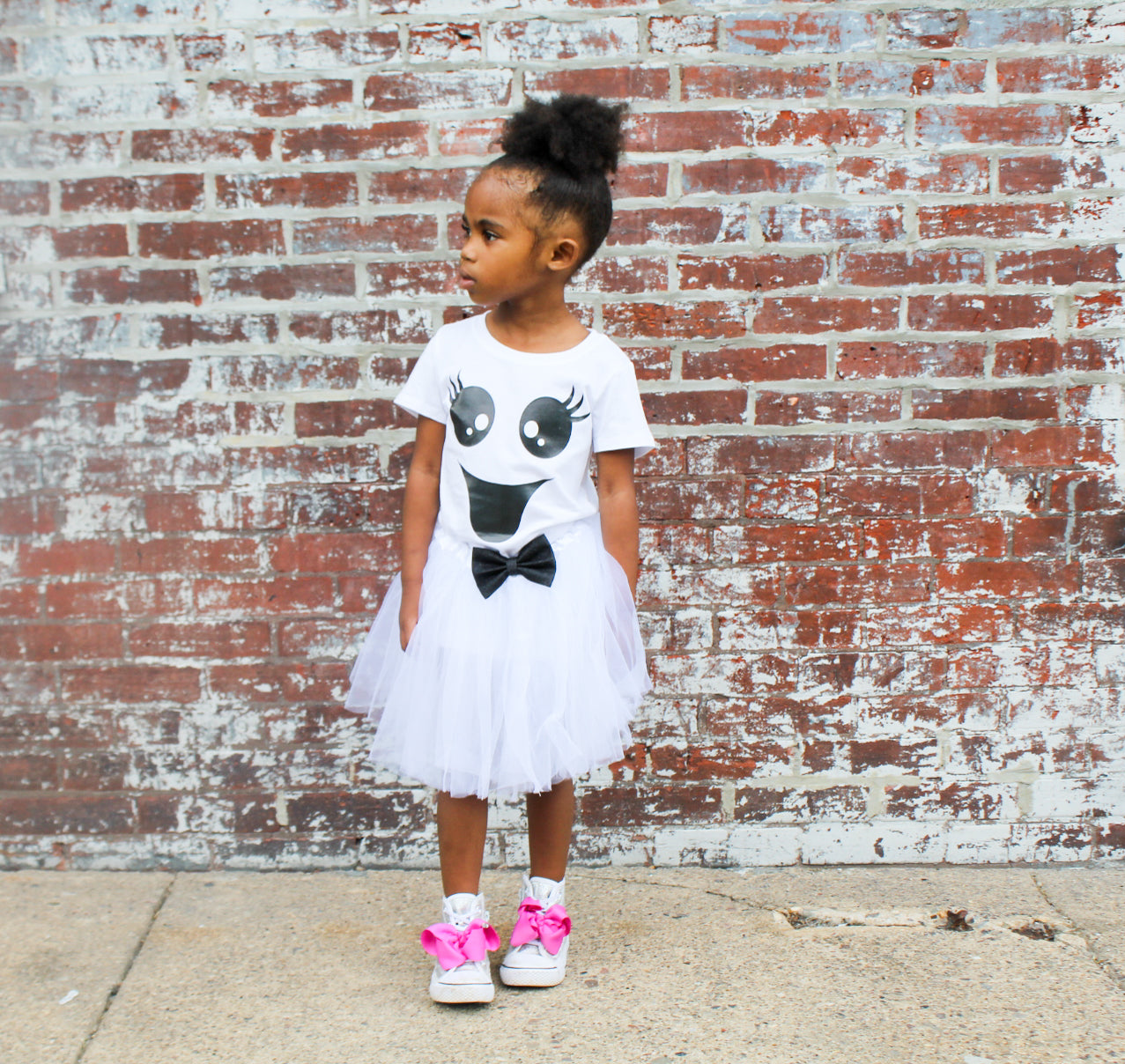 Smiling Ghost Face Kids Halloween Shirt
