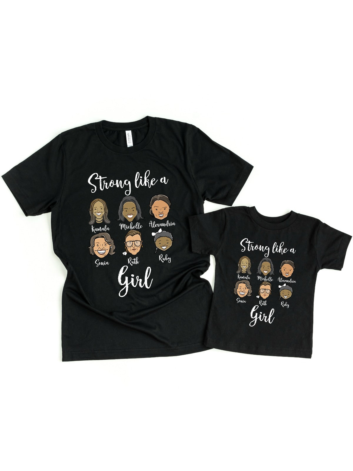 strong like a girl kamala harris michelle obama alexandria sonia ruth ruby shirt