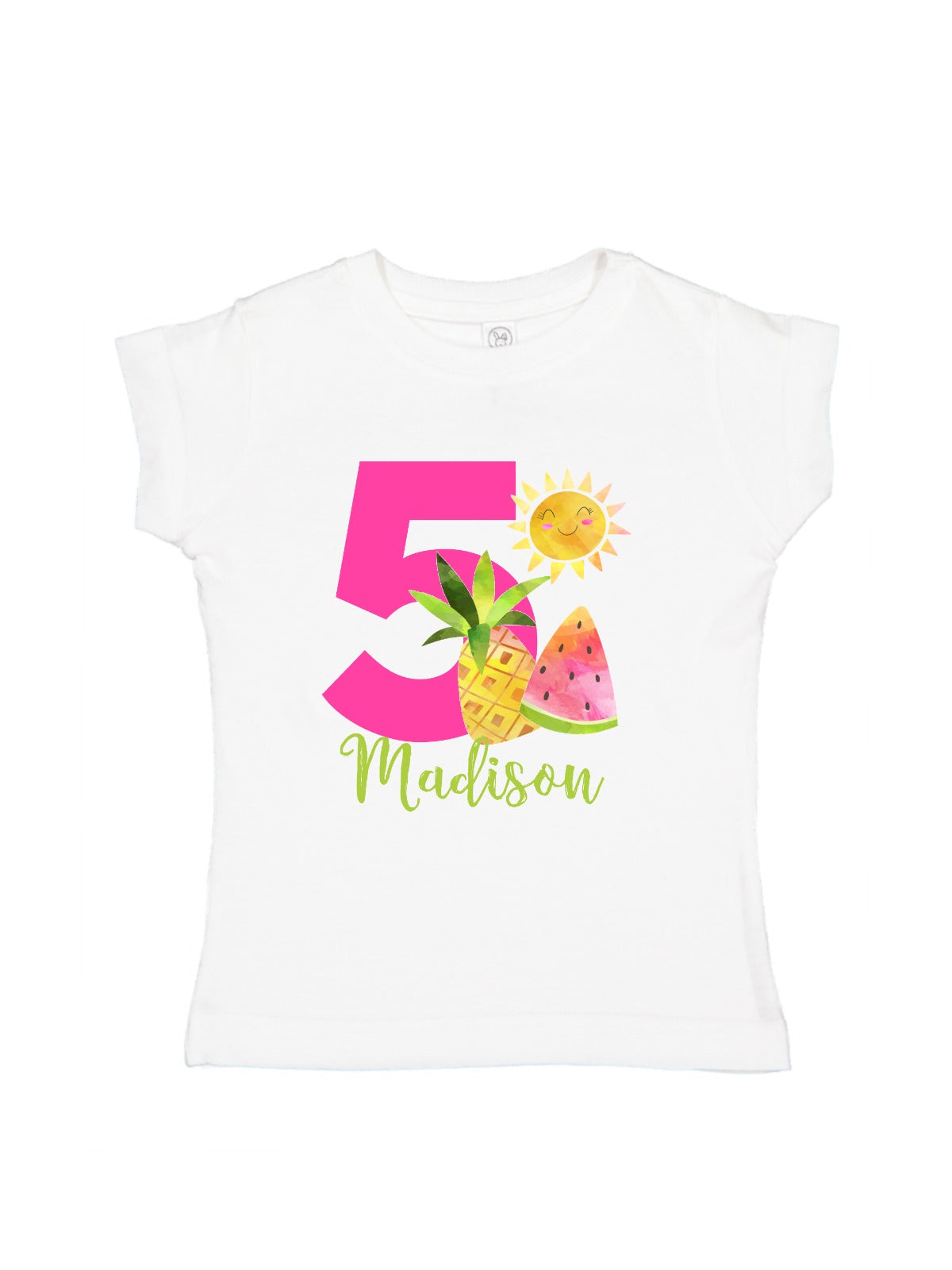 personalized summer fruits birthday shirt