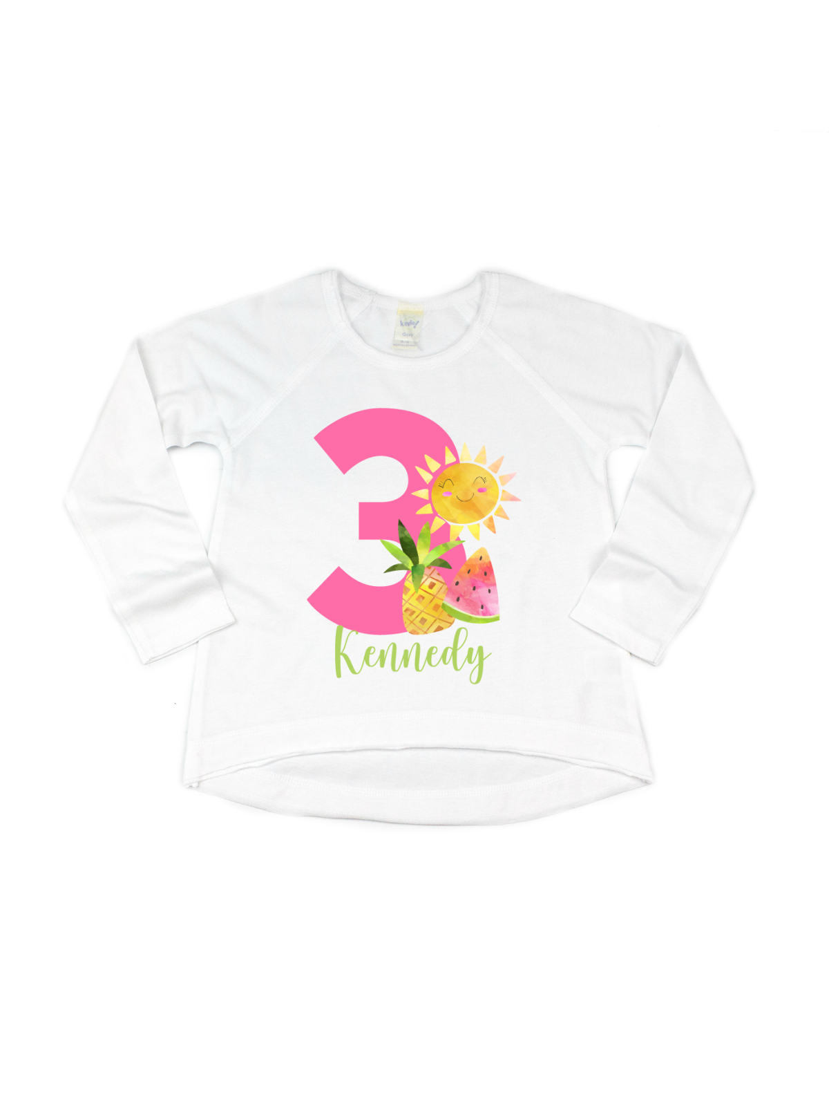 personalized summer fruits birthday shirt