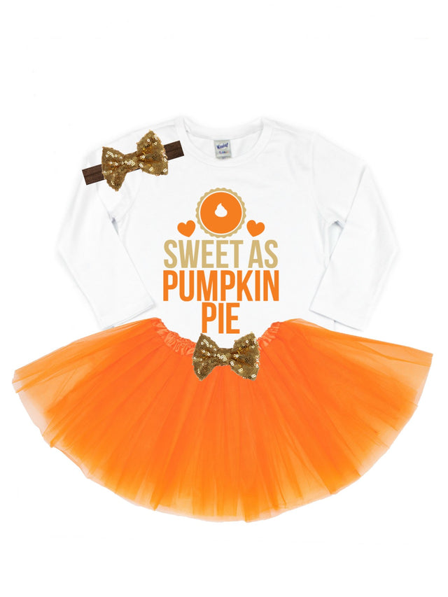 sweet as pumpkin pie thanksgiving tutu outfit