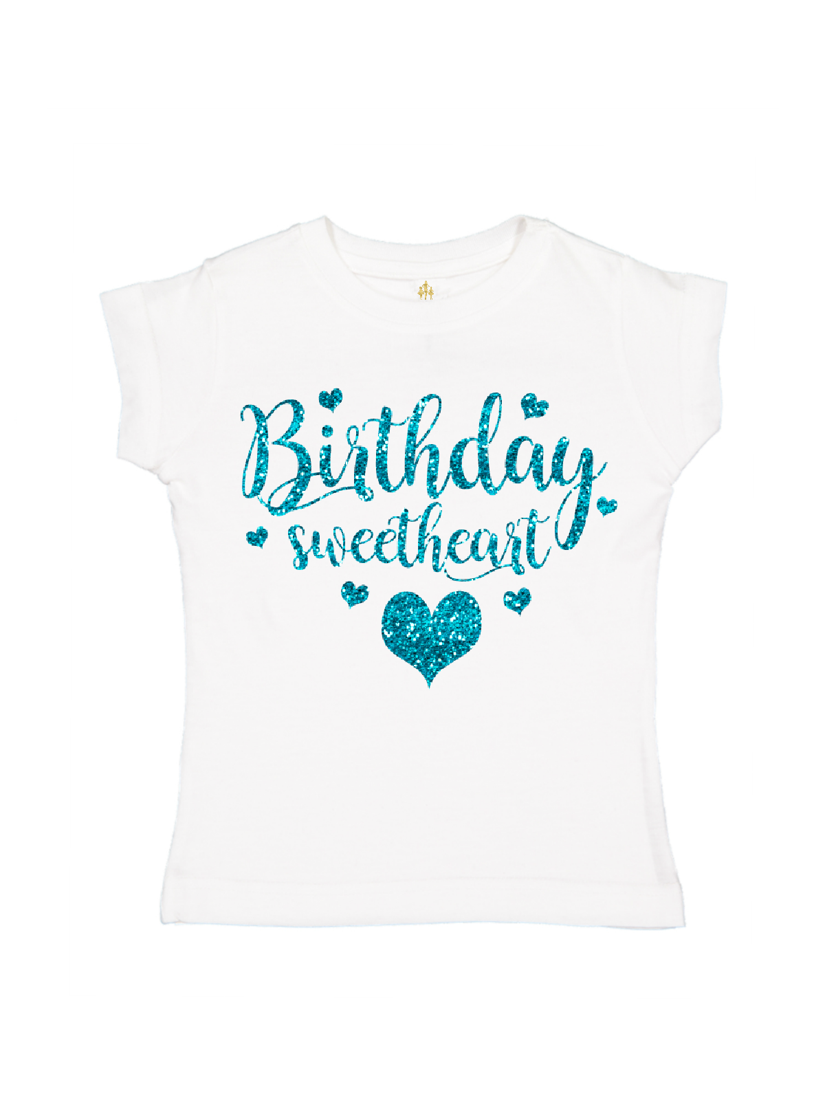 white and blue girls sweetheart birthday shirt