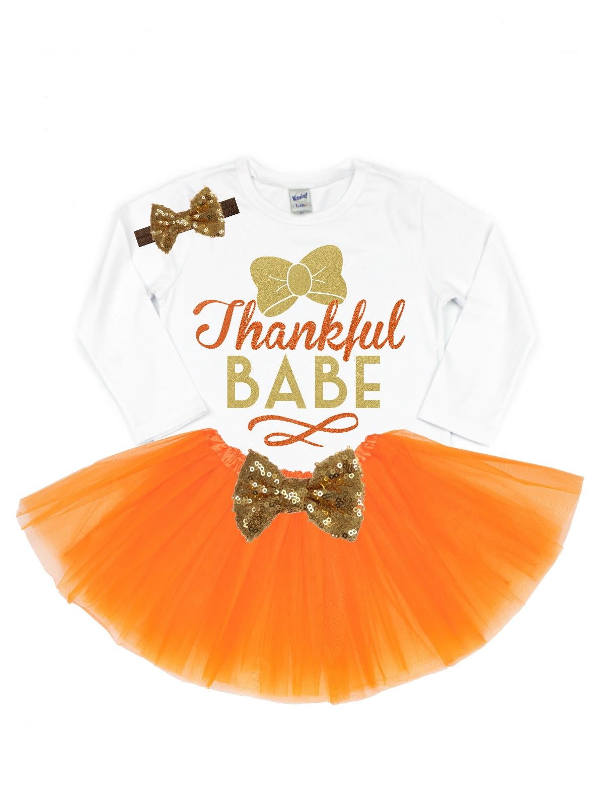Thankful Babe Little Girls Thanksgiving Tutu Outfit