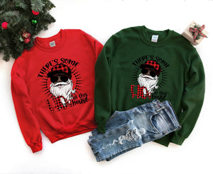 there's some ho's in this house red and green christmas shirts