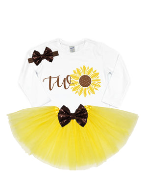 Sunflower Two Fall Birthday Outfit