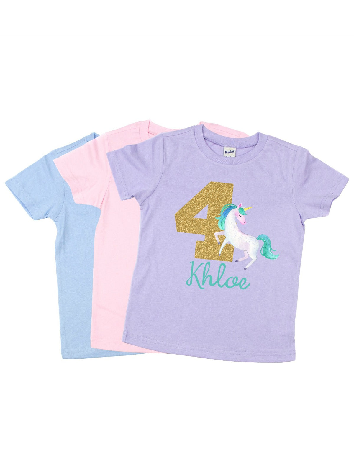 Girls Unicorn Birthday Shirt