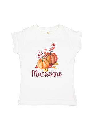 toddler girls big girls custom pumpkin shirt