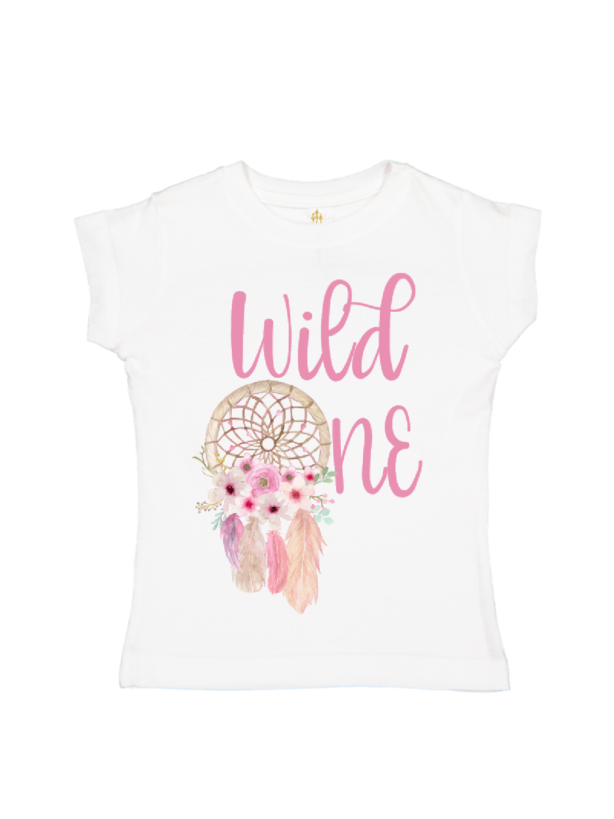 wild one girls dreamcatcher pink shirt